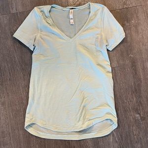 Lululemon Pale Blue/Mint Short Sleeve Shirt